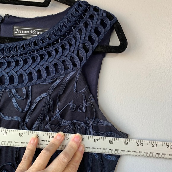 Jessica Howard Formal Gown Maxi‎ Dress Sleeveless Navy Blue Size 12 - Picture 7 of 10